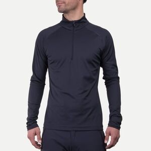 KJUS Men's Feel Mid Layer Half Zip Navy Blue Jet Green EU 48 / US Small